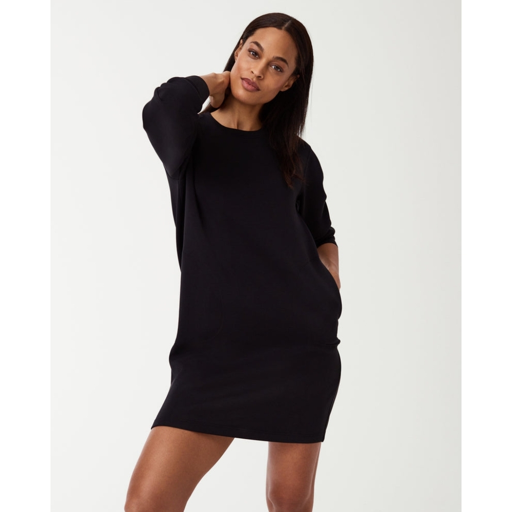 Spanx AirEssentials Crewneck Dress In Very Black